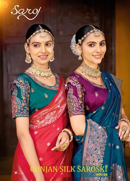 Gunjan Silk Vol 4 By Saroj Silk Occasion Wear Saree Wholesale Price In Surat